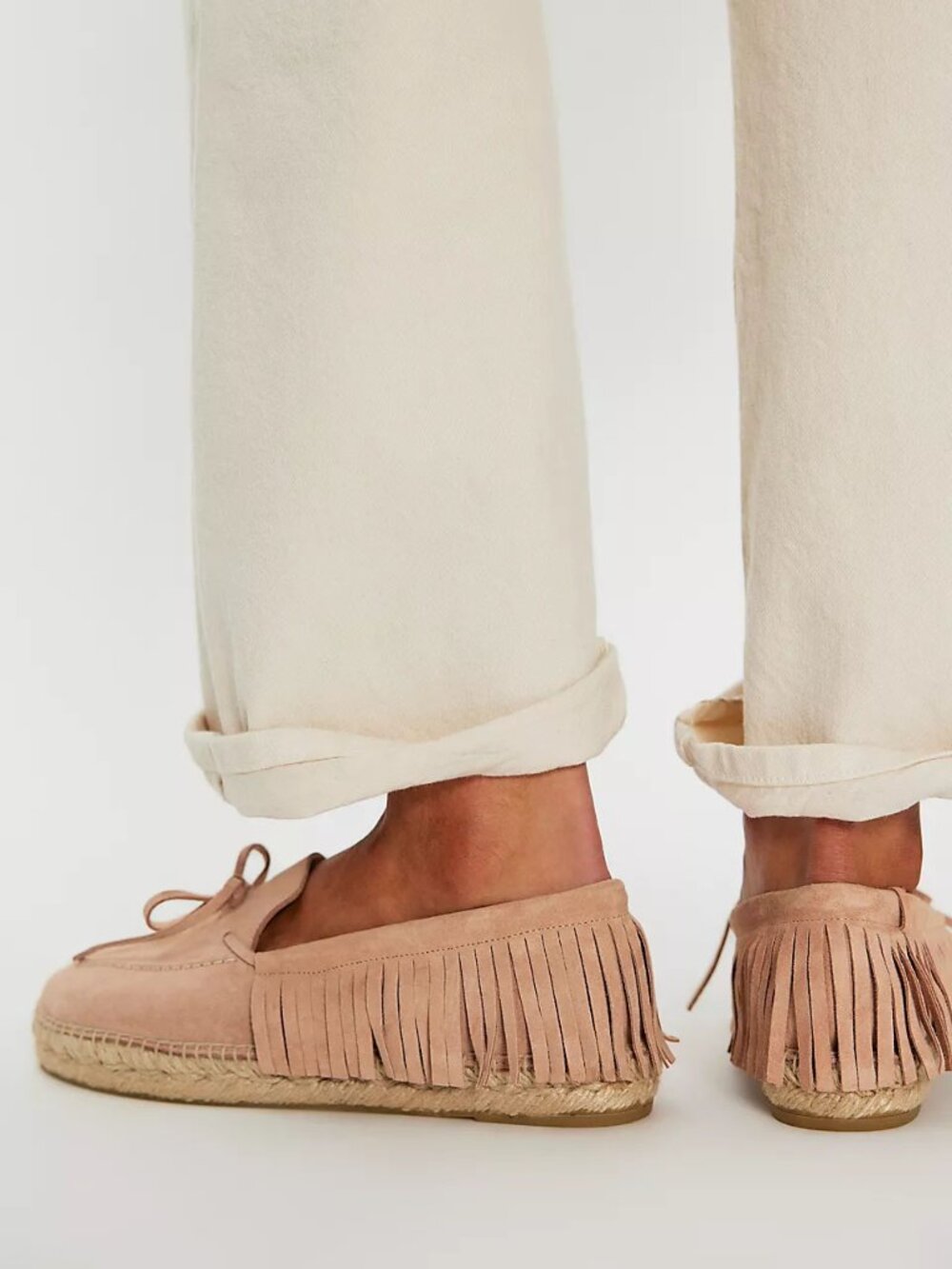 FREE PEOPLE Faraway Fringe Espadrilles / Dusty Rose - Picture 6 of 14